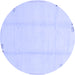 Round Solid Blue Modern Rug, abs3437blu