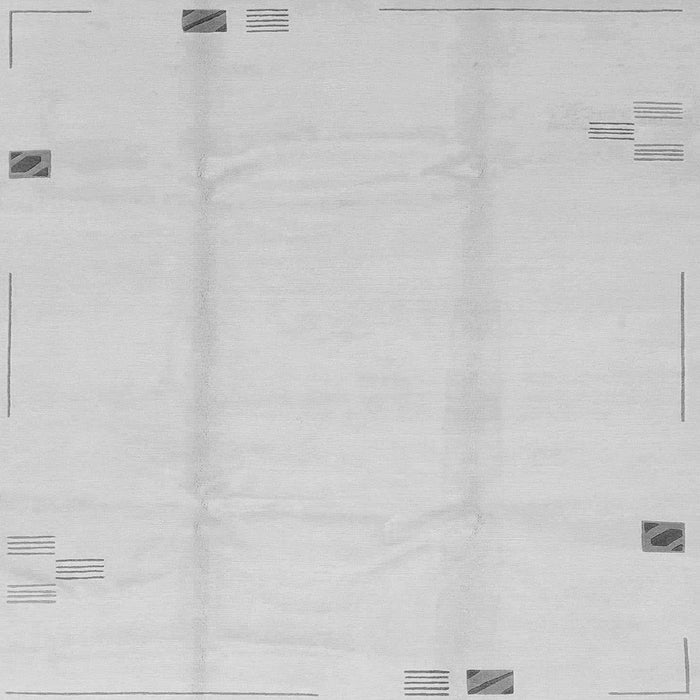 Square Solid Gray Modern Rug, abs3437gry