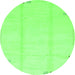 Round Solid Green Modern Rug, abs3437grn