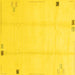 Square Solid Yellow Modern Rug, abs3437yw