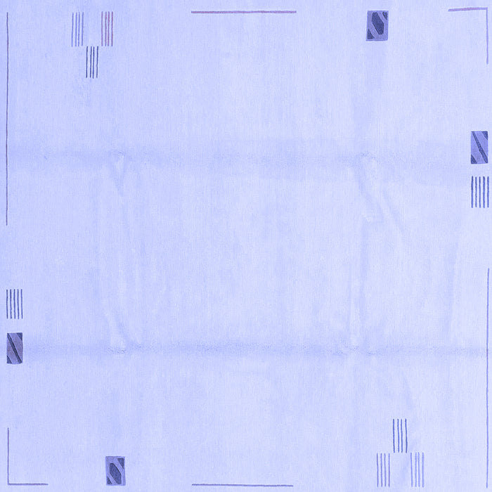 Square Machine Washable Solid Blue Modern Rug, wshabs3437blu