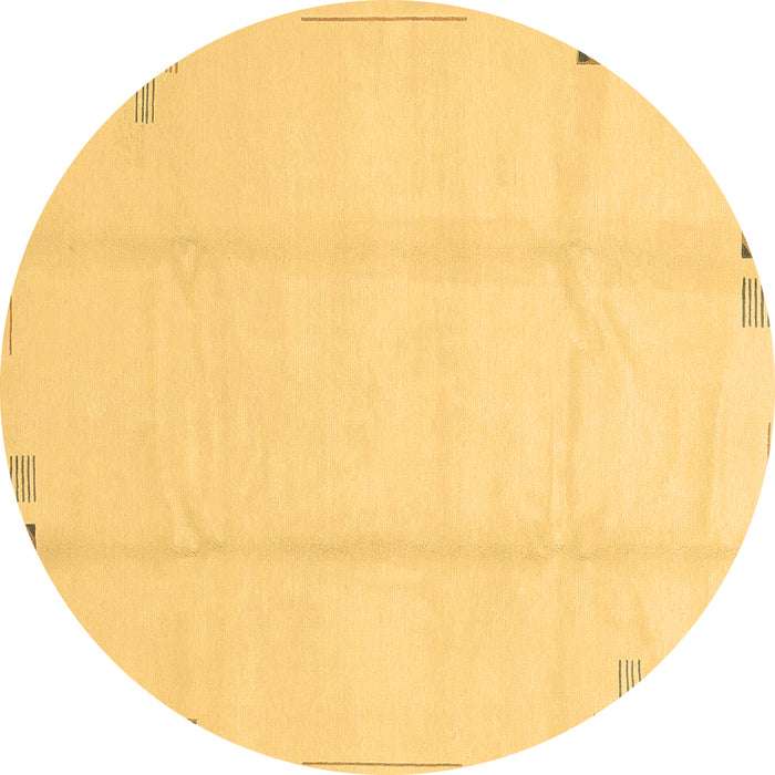 Round Solid Brown Modern Rug, abs3437brn