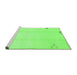 Sideview of Machine Washable Solid Green Modern Area Rugs, wshabs3437grn