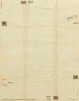 Abstract Brown Gold Solid Rug, abs3437