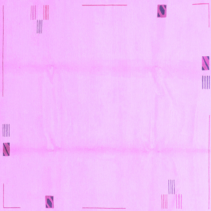 Square Machine Washable Solid Purple Modern Area Rugs, wshabs3437pur
