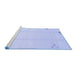 Sideview of Machine Washable Solid Blue Modern Rug, wshabs3437blu