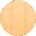 Round Solid Orange Modern Rug, abs3437org