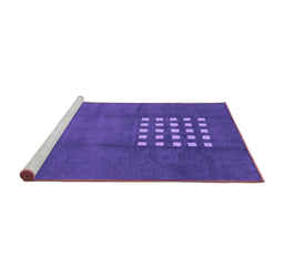 Sideview of Machine Washable Abstract Purple Modern Area Rugs, wshabs3438pur