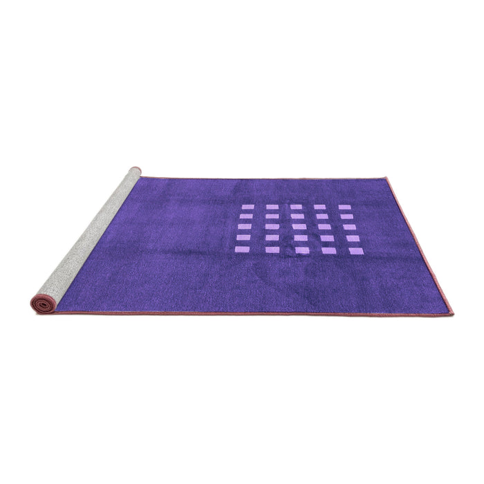 Sideview of Machine Washable Abstract Purple Modern Area Rugs, wshabs3438pur