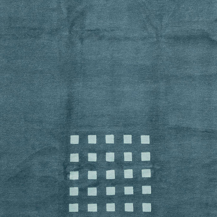 Machine Washable Abstract Deep-Sea Green Rug, wshabs3438