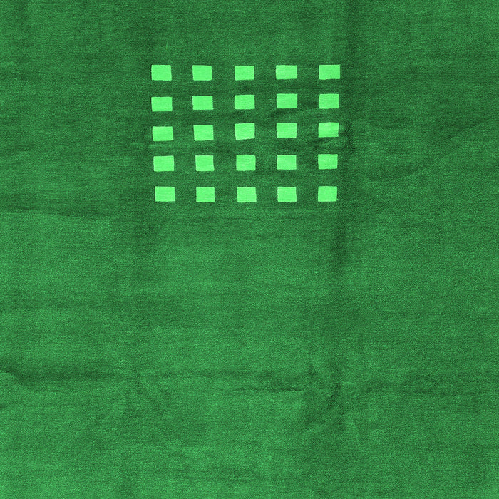Square Abstract Green Modern Rug, abs3438grn