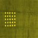 Square Abstract Yellow Modern Rug, abs3438yw
