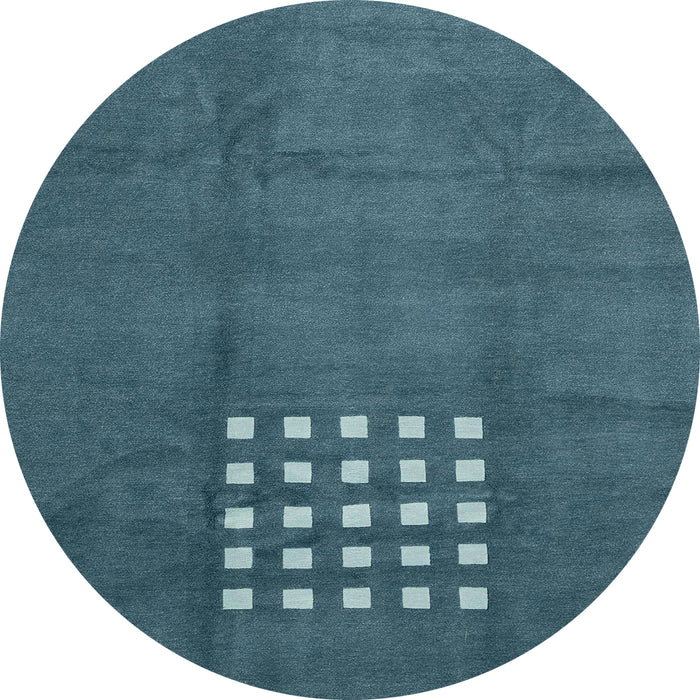 Round Abstract Deep-Sea Green Modern Rug, abs3438