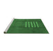 Sideview of Machine Washable Abstract Emerald Green Modern Area Rugs, wshabs3438emgrn