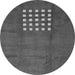 Round Abstract Gray Modern Rug, abs3438gry