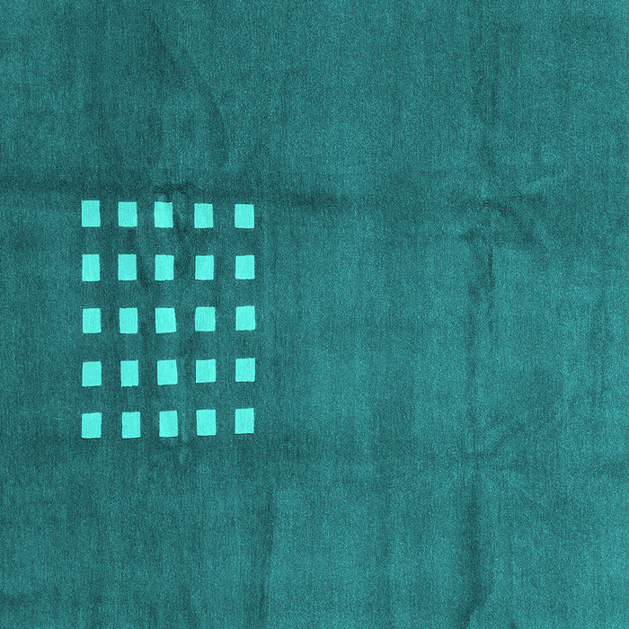 Square Abstract Turquoise Modern Rug, abs3438turq