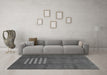 Machine Washable Abstract Gray Modern Rug in a Living Room,, wshabs3438gry