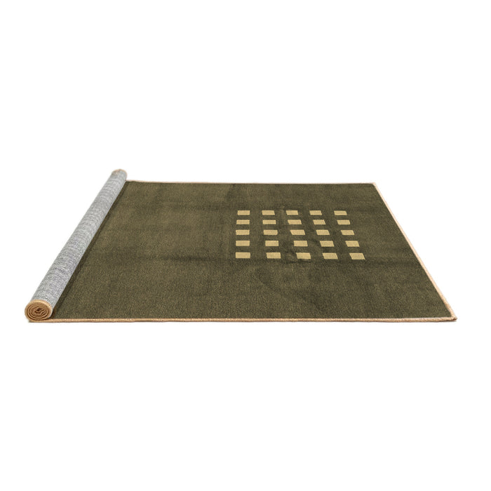 Sideview of Machine Washable Abstract Brown Modern Rug, wshabs3438brn