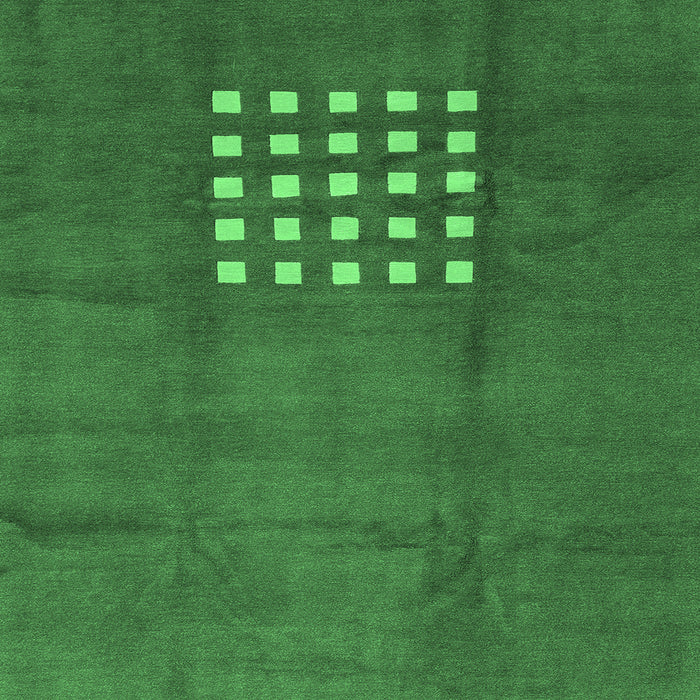 Square Abstract Emerald Green Modern Rug, abs3438emgrn