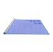 Sideview of Machine Washable Abstract Blue Modern Rug, wshabs3439blu