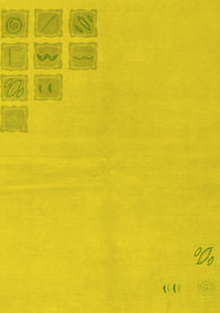 Abstract Yellow Modern Rug, abs3439yw