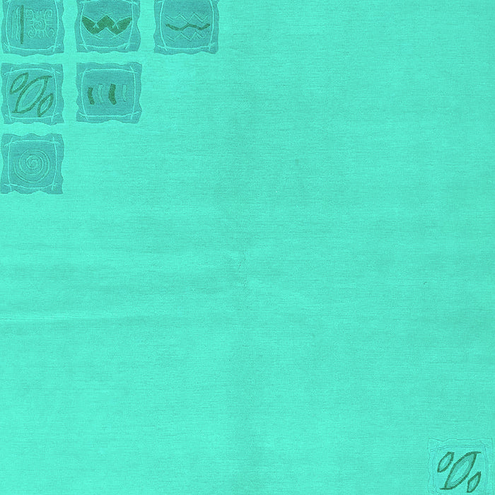 Machine Washable Abstract Turquoise Modern Area Rugs, wshabs3439turq