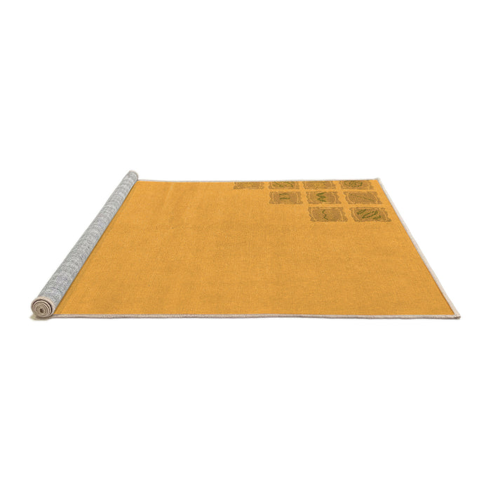 Sideview of Machine Washable Abstract Orange Modern Area Rugs, wshabs3439org