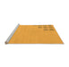 Sideview of Machine Washable Abstract Orange Modern Area Rugs, wshabs3439org