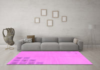 Machine Washable Abstract Pink Modern Rug, wshabs3439pnk