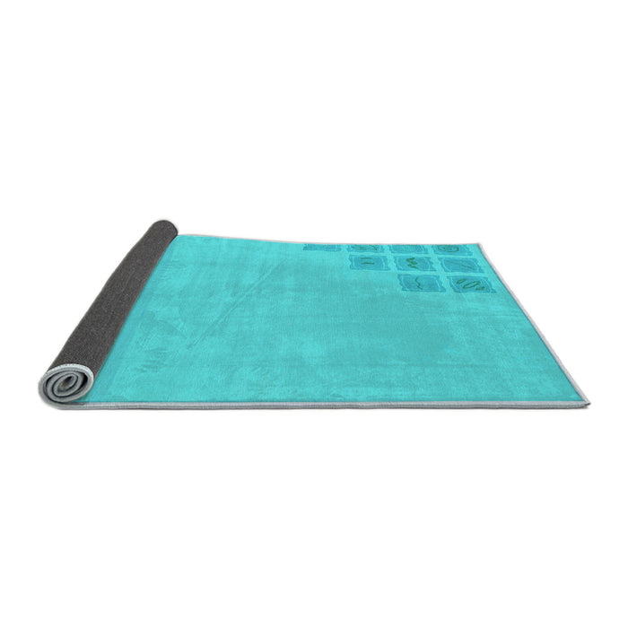Sideview of Abstract Light Blue Modern Rug, abs3439lblu