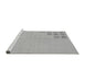 Sideview of Machine Washable Abstract Gray Modern Rug, wshabs3439gry