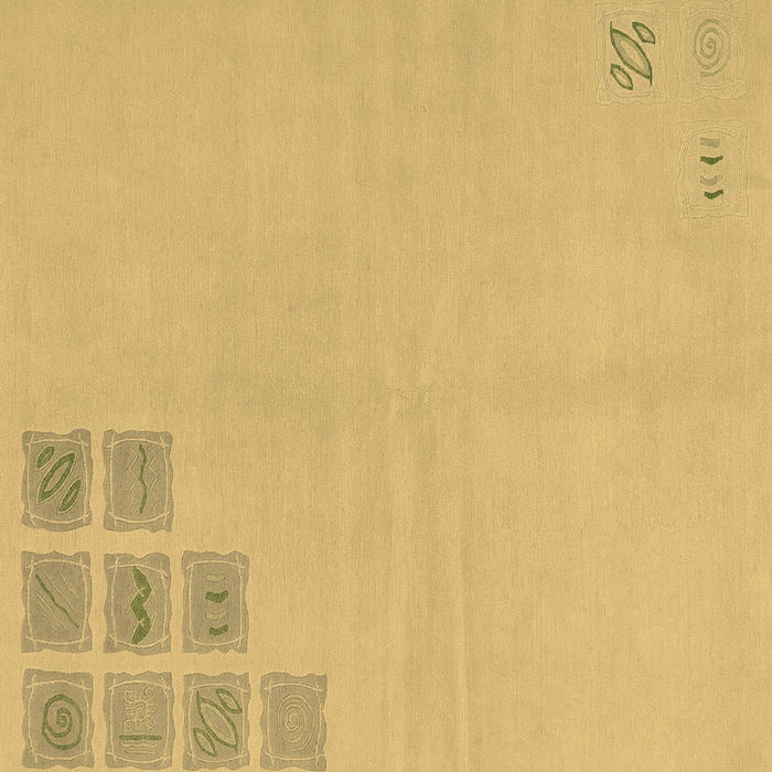 Square Abstract Brown Modern Rug, abs3439brn