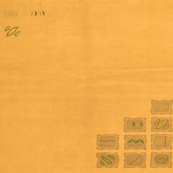 Square Abstract Orange Modern Rug, abs3439org