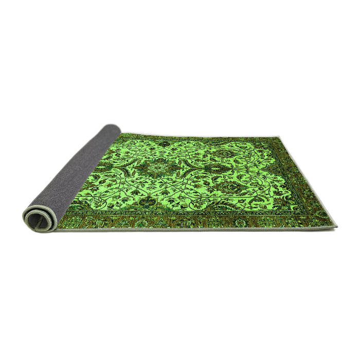 Sideview of Abstract Green Modern Rug, abs343grn