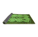 Sideview of Abstract Green Modern Rug, abs343grn