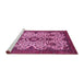 Sideview of Machine Washable Abstract Pink Modern Rug, wshabs343pnk