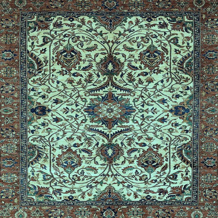 Square Abstract Light Blue Modern Rug, abs343lblu