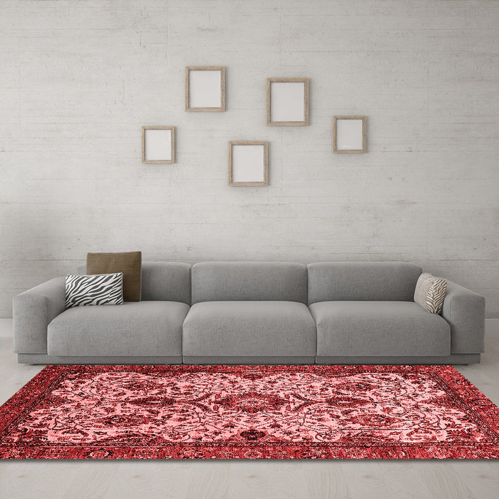 Modern Red Washable Rugs