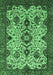 Machine Washable Abstract Emerald Green Modern Area Rugs, wshabs343emgrn