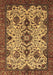 Machine Washable Abstract Brown Modern Rug, wshabs343brn