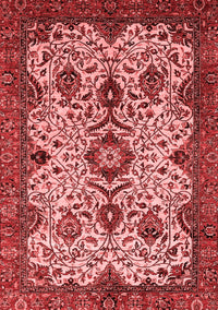 Abstract Red Modern Rug, abs343red