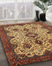 Machine Washable Abstract Orange Rug in a Family Room, wshabs343