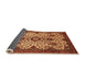 Sideview of Abstract Orange Modern Rug, abs343org