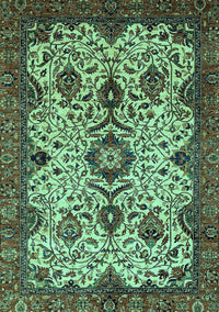 Abstract Turquoise Modern Rug, abs343turq