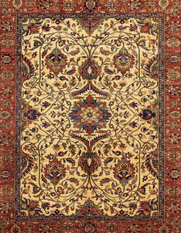 Machine Washable Abstract Orange Rug, wshabs343