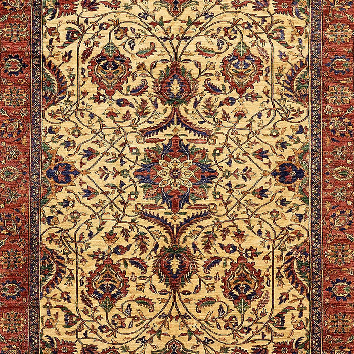 Machine Washable Abstract Orange Rug, wshabs343