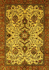 Abstract Yellow Modern Rug, abs343yw