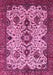 Machine Washable Abstract Pink Modern Rug, wshabs343pnk