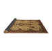 Sideview of Abstract Brown Modern Rug, abs343brn