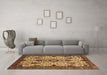 Machine Washable Abstract Brown Modern Rug in a Living Room,, wshabs343brn